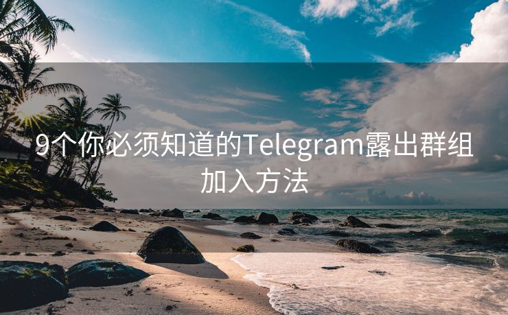 9个你必须知道的Telegram露出群组加入方法