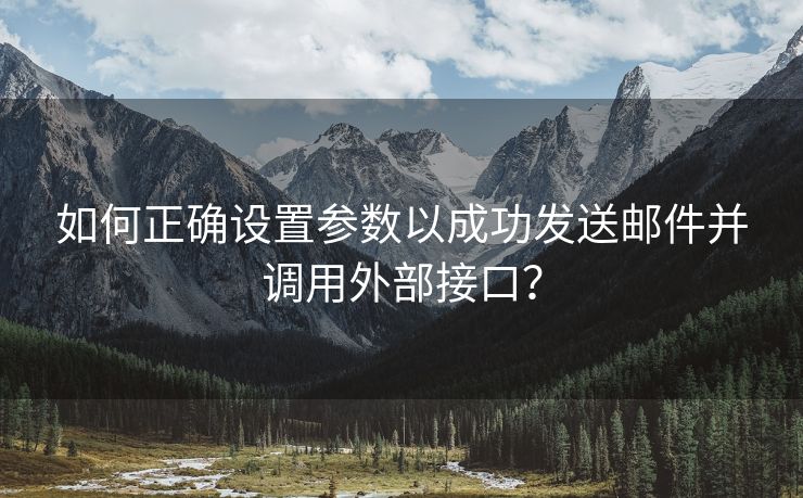 如何正确设置参数以成功发送邮件并调用外部接口？