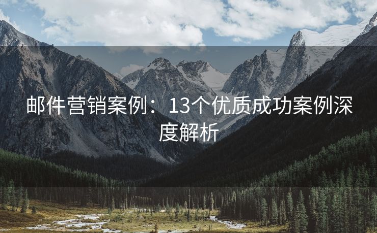 邮件营销案例：13个优质成功案例深度解析