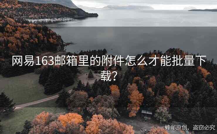 网易163邮箱里的附件怎么才能批量下载？