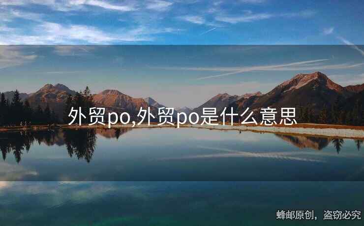 外贸po,外贸po是什么意思