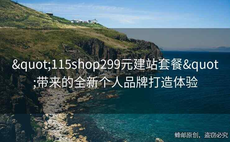 "115shop299元建站套餐"带来的全新个人品牌打造体验