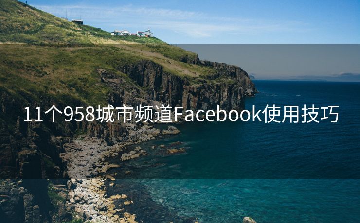 11个958城市频道Facebook使用技巧