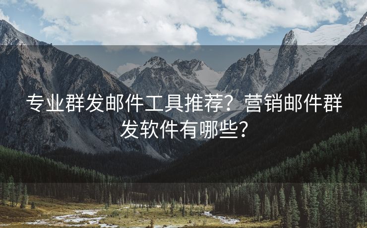 专业群发邮件工具推荐？营销邮件群发软件有哪些？