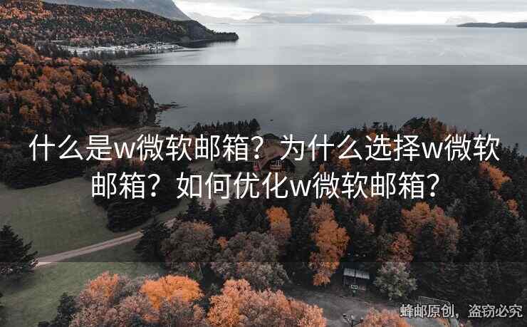 什么是w微软邮箱？为什么选择w微软邮箱？如何优化w微软邮箱？