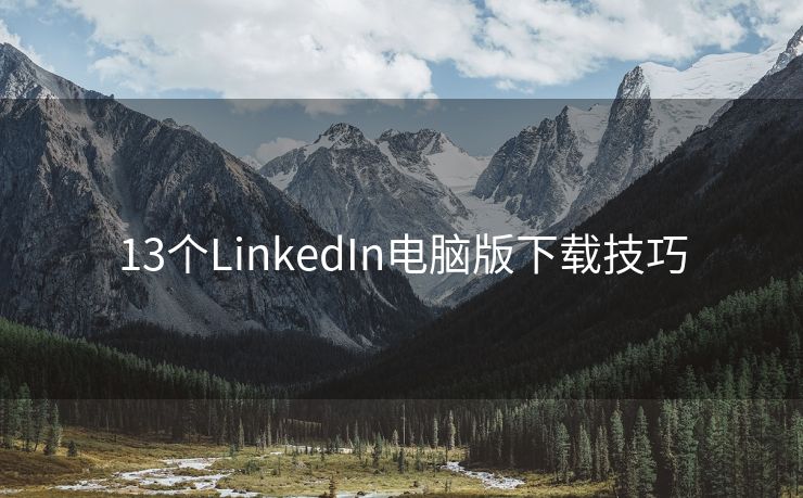 13个LinkedIn电脑版下载技巧