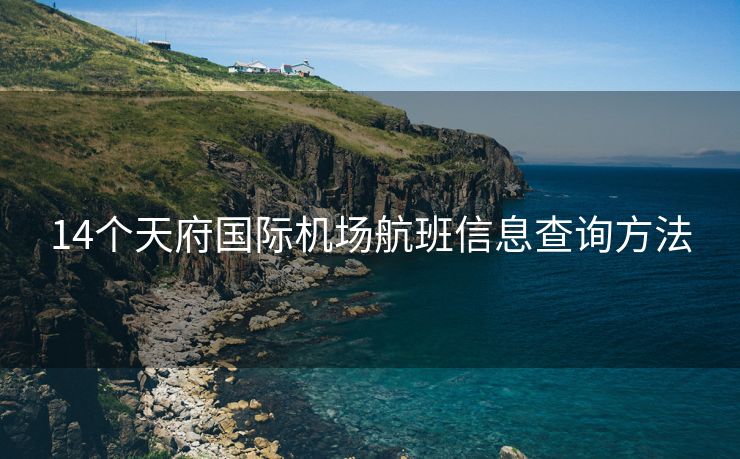 14个天府国际机场航班信息查询方法