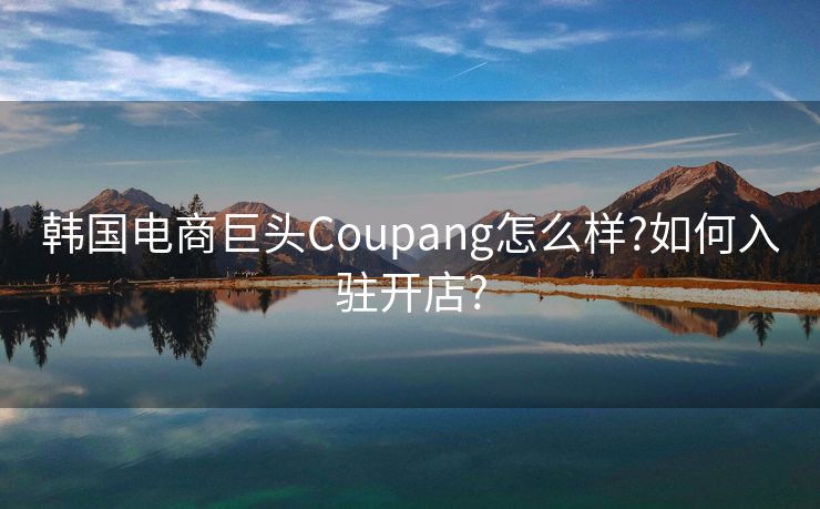 韩国电商巨头Coupang怎么样?如何入驻开店?