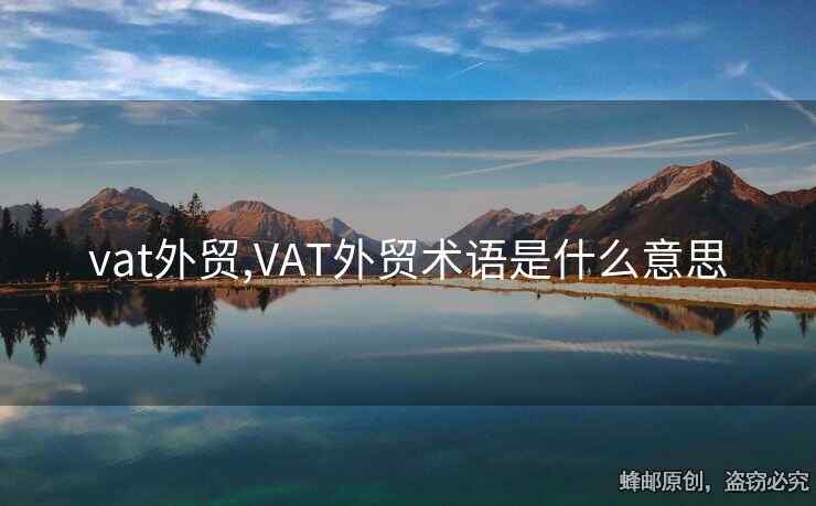 vat外贸,VAT外贸术语是什么意思